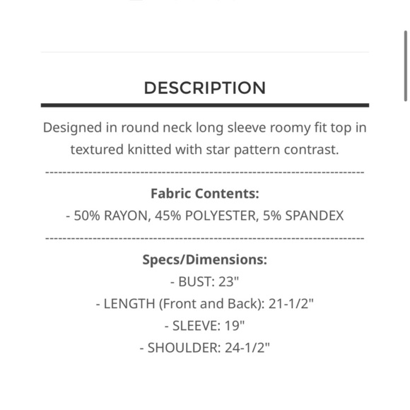 POL. 🩷 Cream and Pink Star Top - Picture 6 of 6